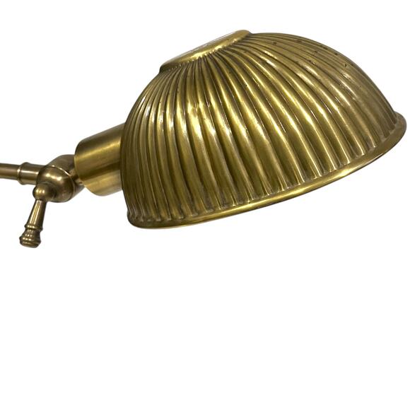 Vintage Ethan Allen Table Task Lamp Brass Ball Joint Adjustable Banker Pharmacy - Picture 9 of 13